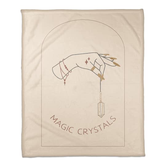 Magic Crystals Hand 2 50&#x22; x 60&#x22; Coral Fleece Blanket